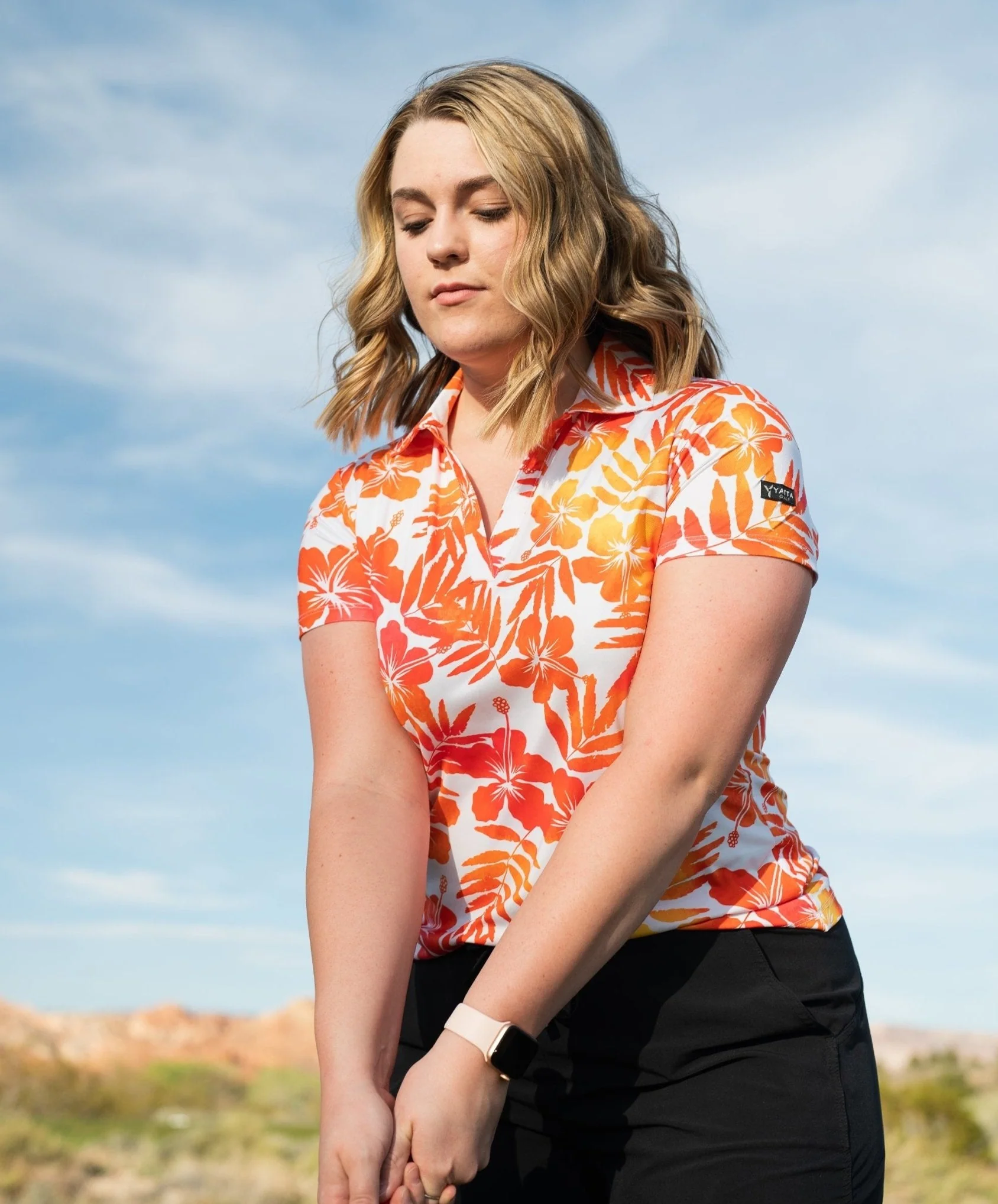 Aloha Sunrise Women's Golf Polo - Image 4