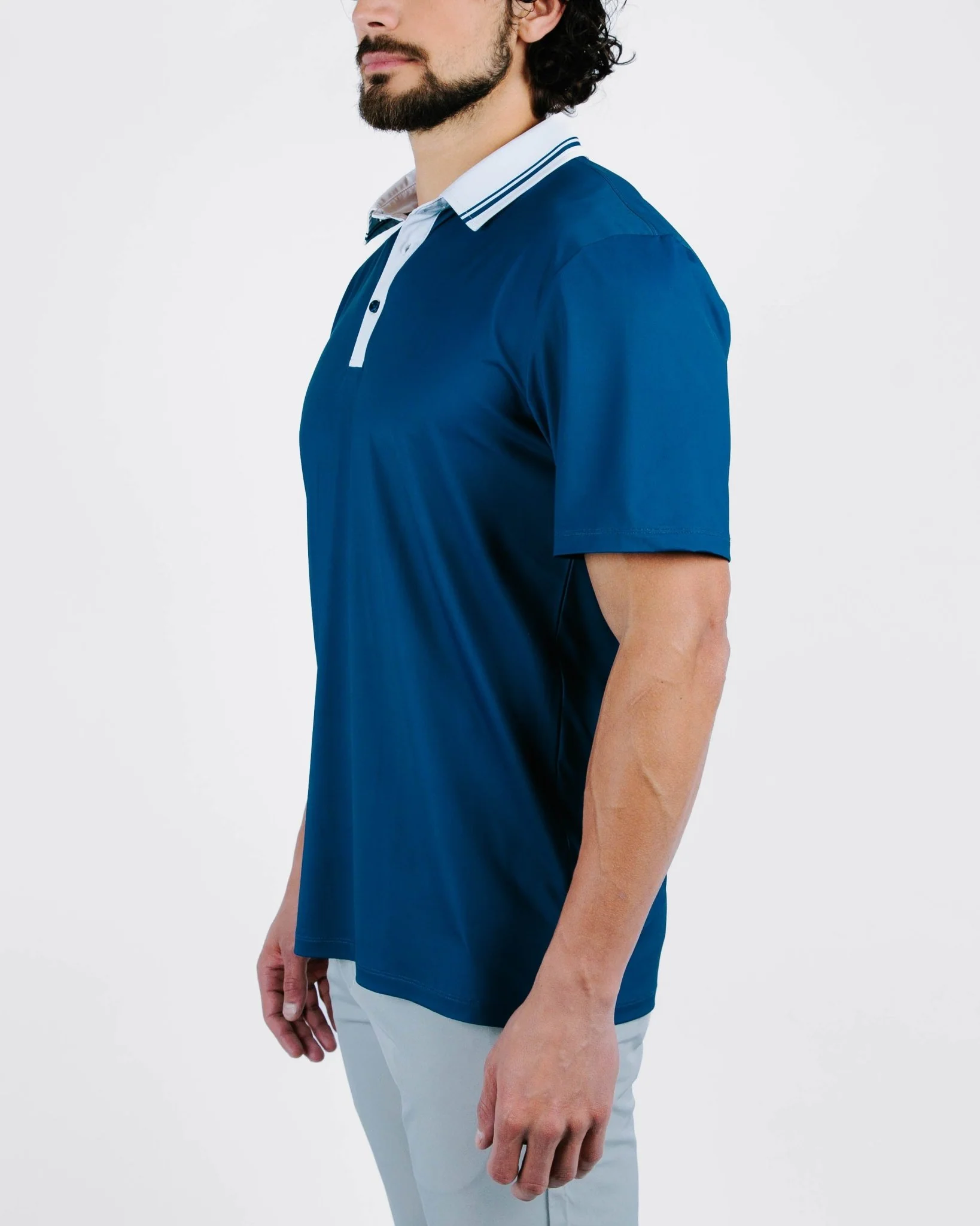 Belmont Blue Golf Polo - Image 3