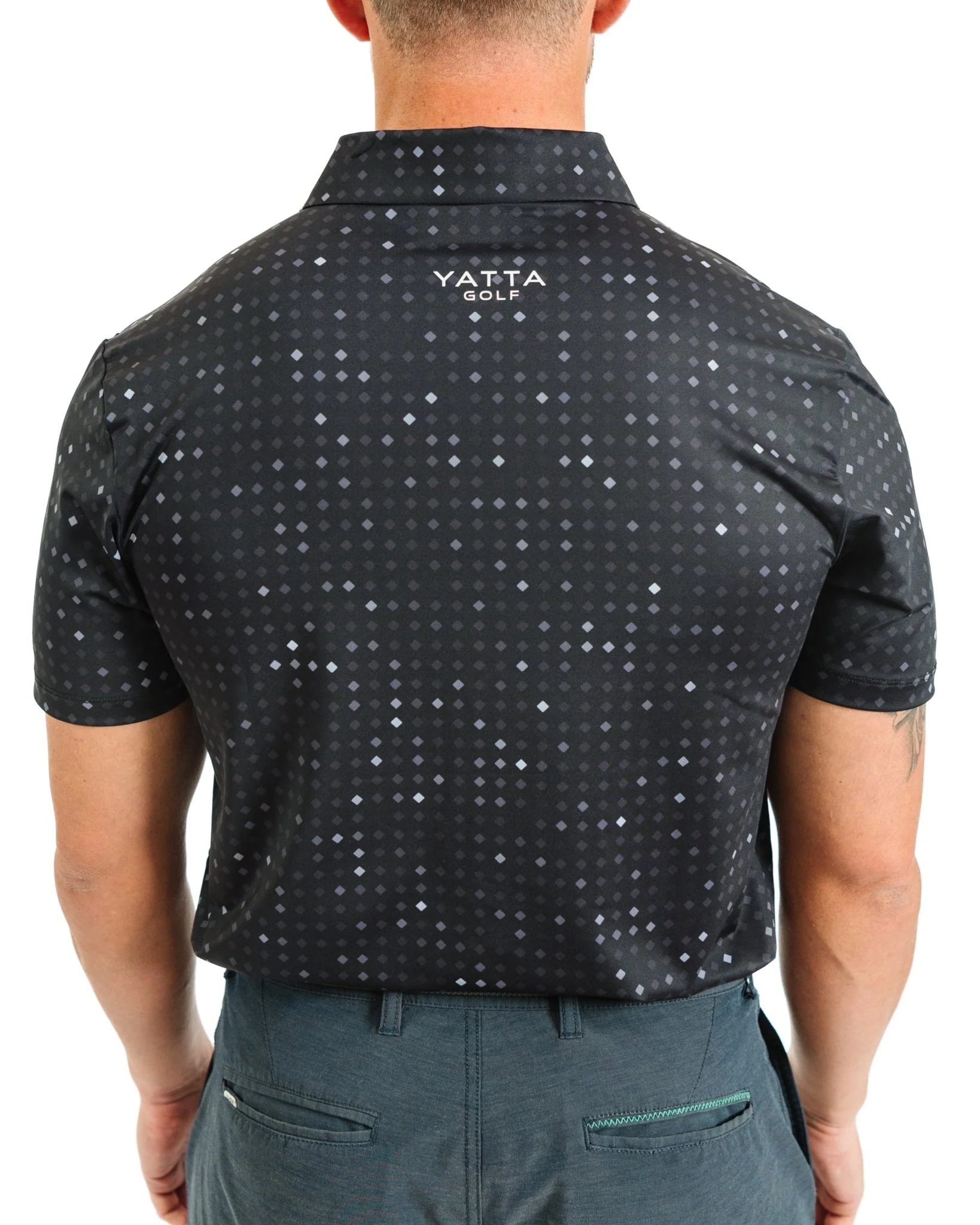 Black Glitter Golf Polo - Image 4