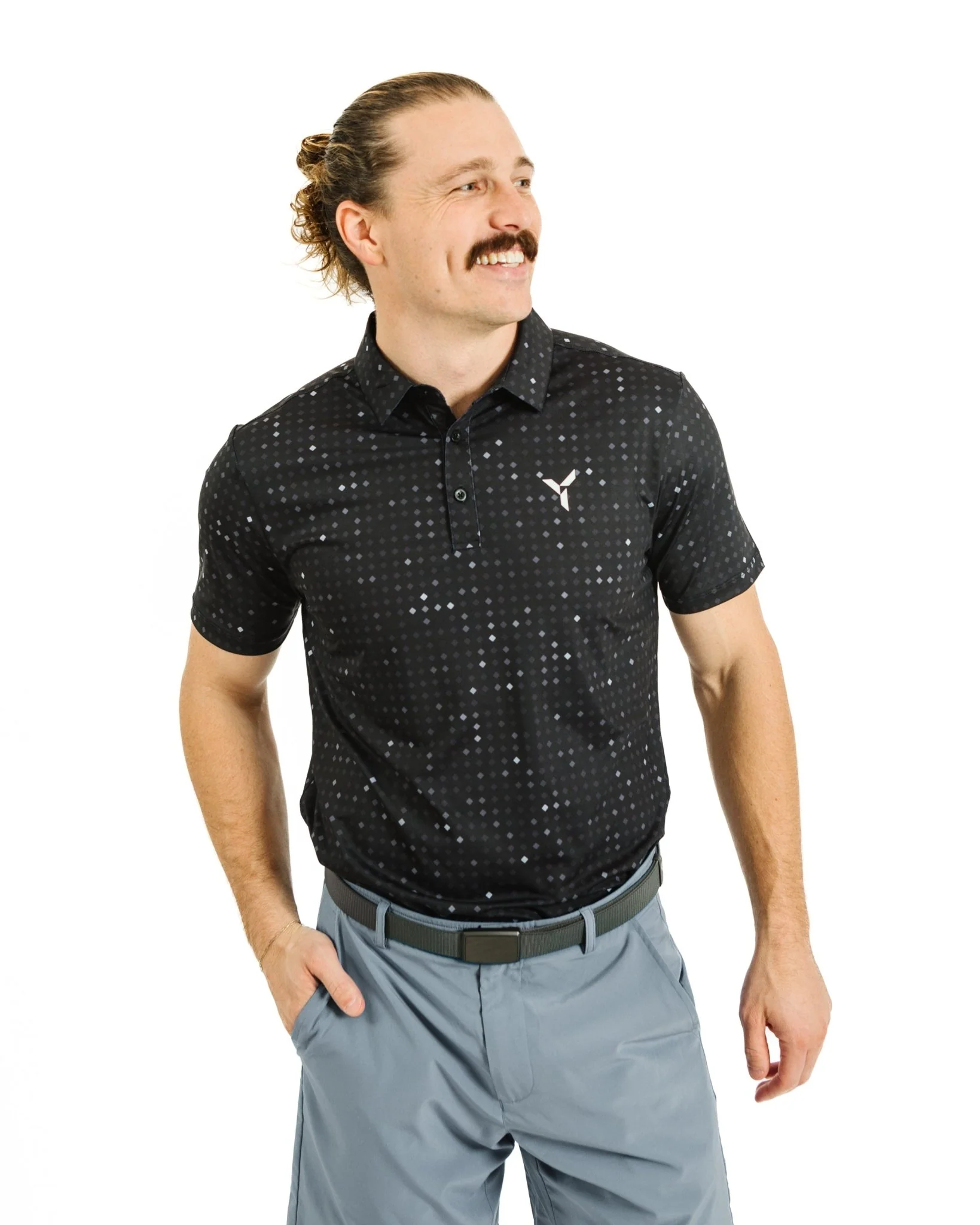 Black Glitter Golf Polo - Image 5