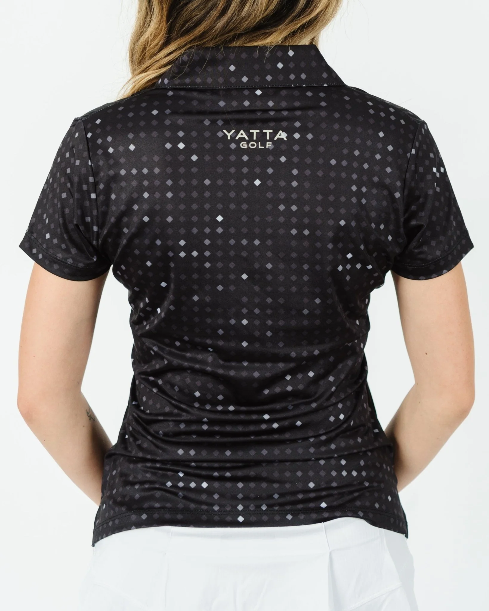Black Glitter Women's Golf Polo - Image 3