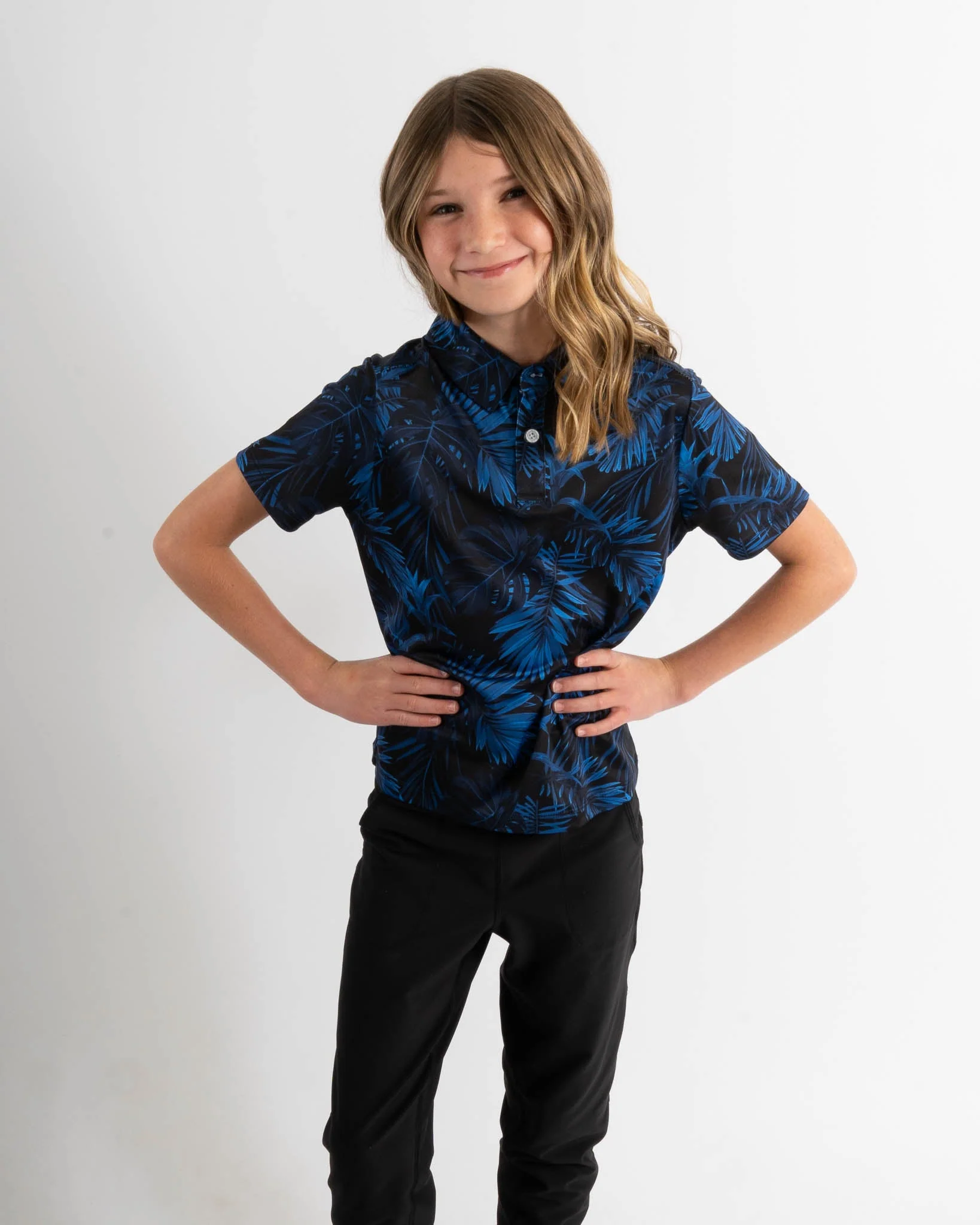 Midnight Blue Youth Golf Polo - Image 6