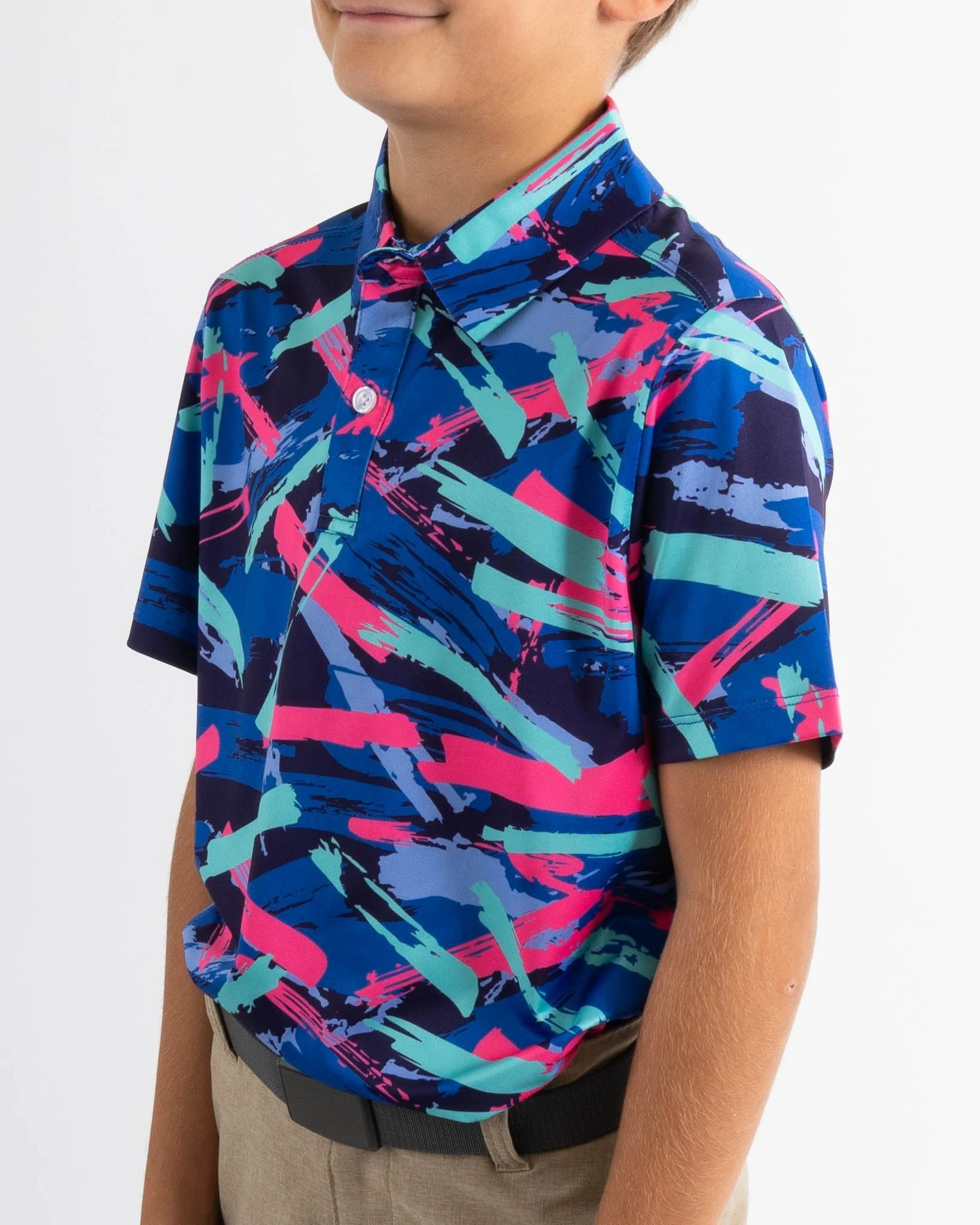 8-Track Youth Golf Polo - Image 3