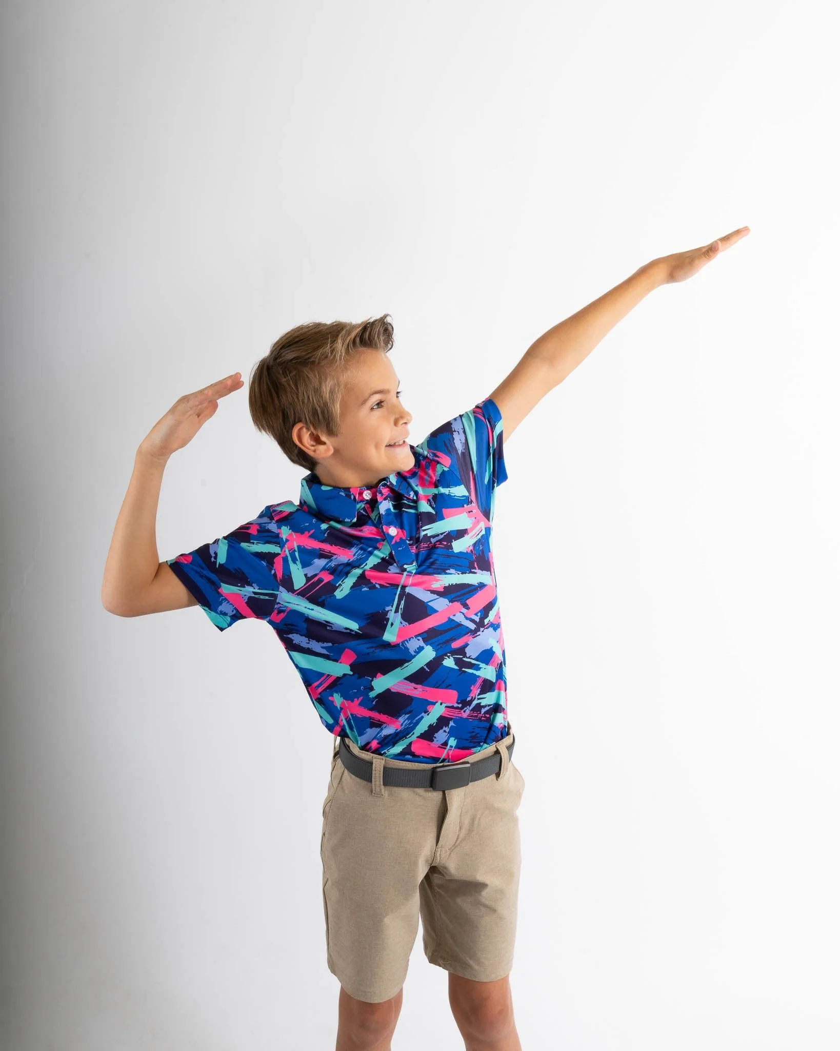 8-Track Youth Golf Polo - Image 5