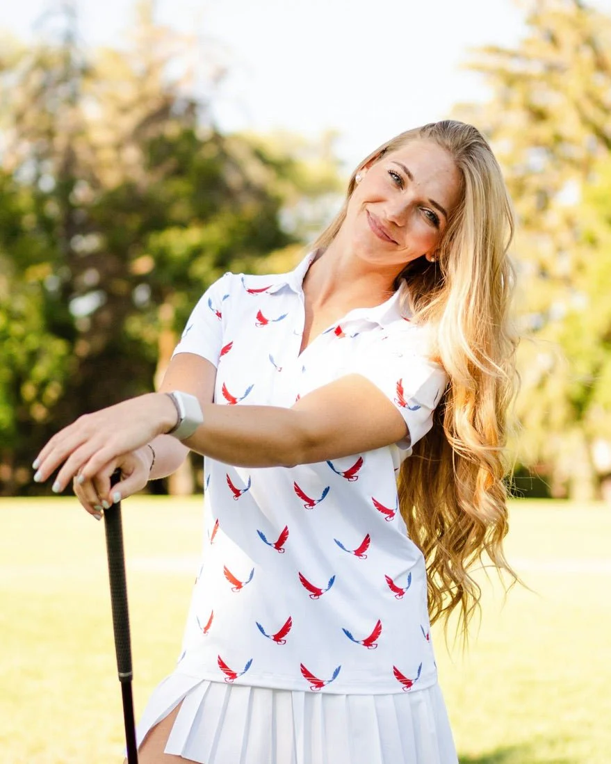 Ryde'r Die USA Golf Polo. Women's. LIMITED EDITION. - Image 3