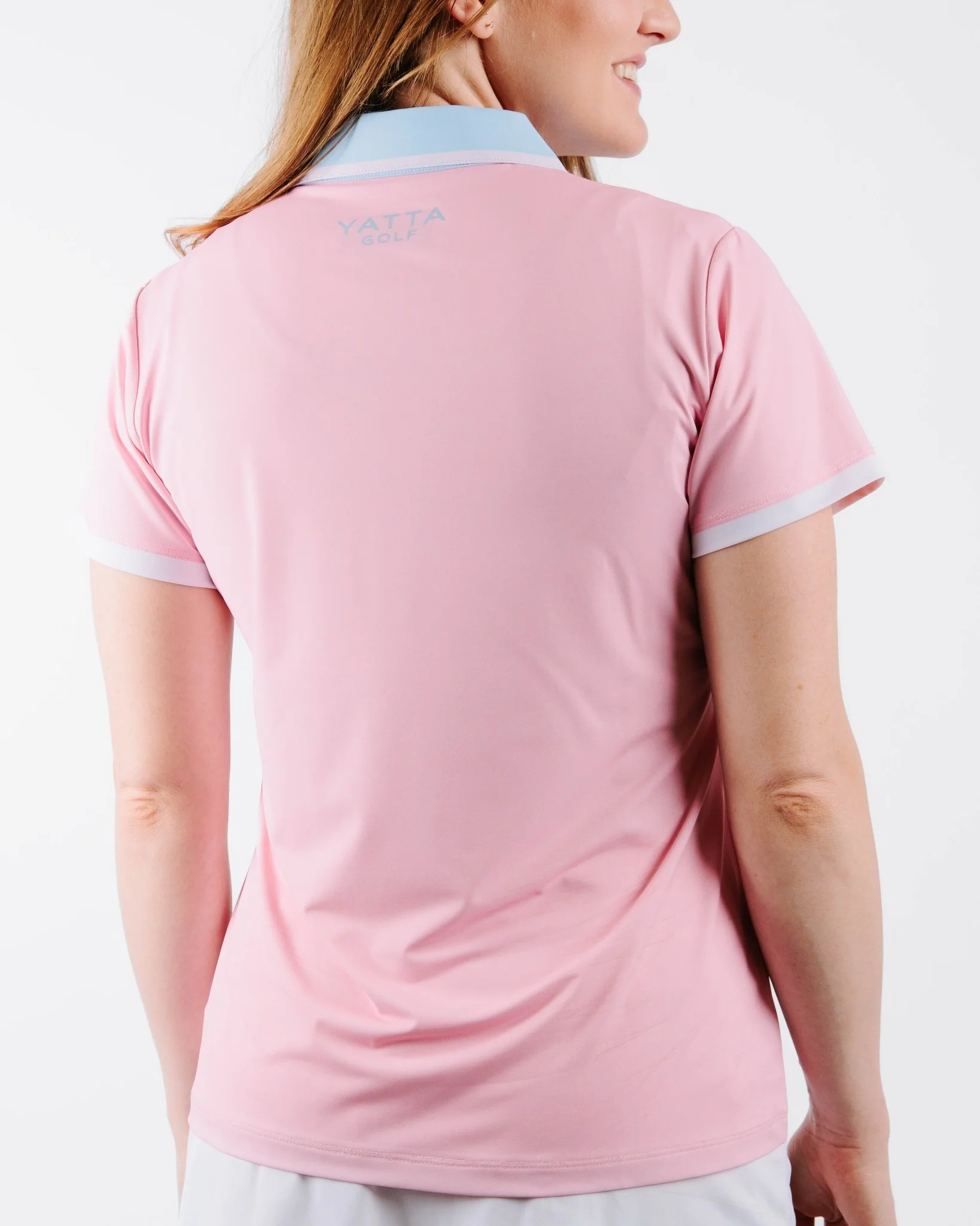 Whimsy Pink Women's Golf Polo - Image 4