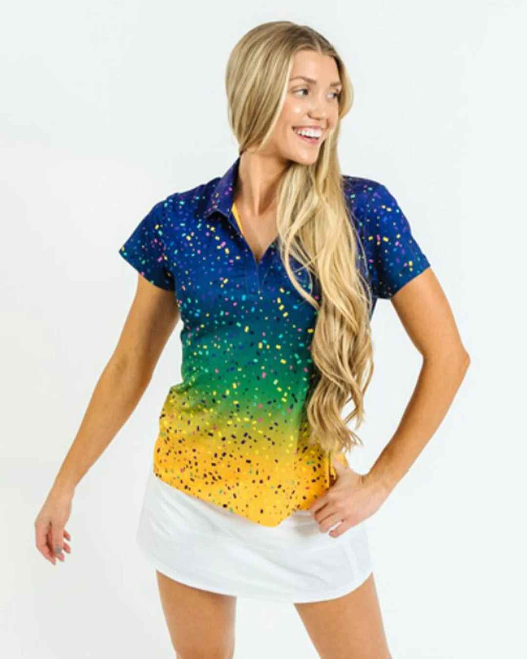 Mardi Gras Golf Polo. Women's. LIMITED EDITION. - Image 3